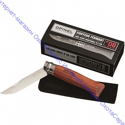 Нож Opinel серии Tradition Luxury №06, клинок 7см, нерж.сталь, зеркальная полировка, рукоять-падук, 226066