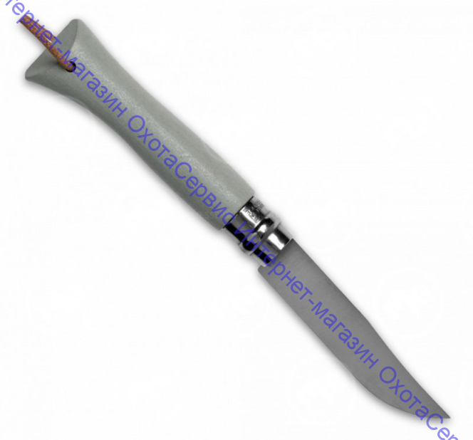 Нож Opinel серии Tradition Trekking №06, клинок 7см, нерж.сталь, рукоять-граб, цвет серый (облако), темляк, 002202