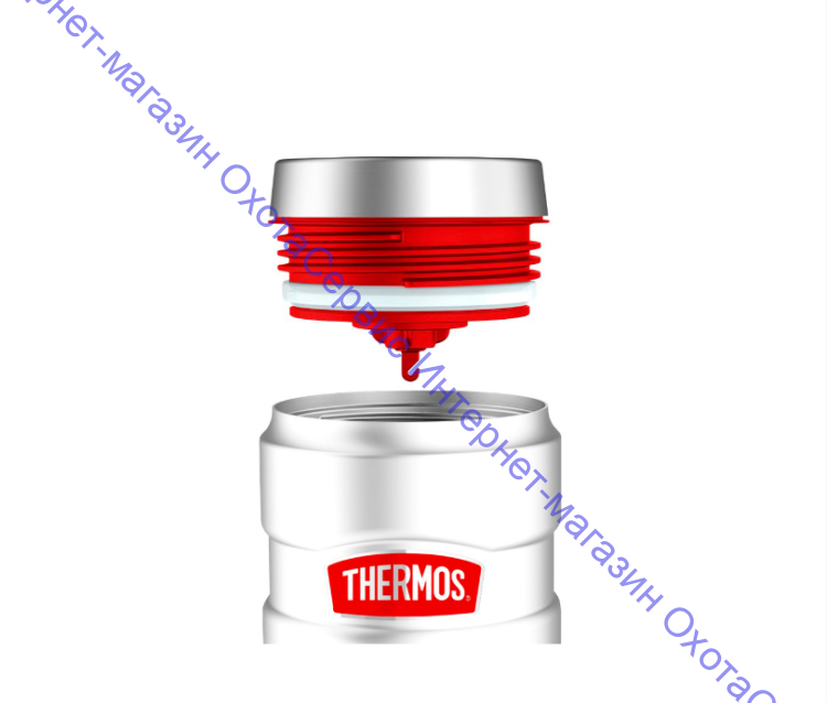 Термос для напитков (термокружка) THERMOS KING SK-1005 RCMW 0.47L, нержавеющая сталь, клапан, крышка-пробка, цвет белый, 375766