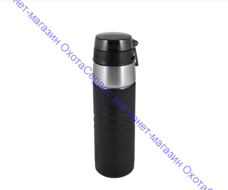 Термос для напитков (термос-бутылка) THERMOS TS-2706 0.6L, открытие/закрытие одной рукой, силиконовый чехол, чёрный, 157355