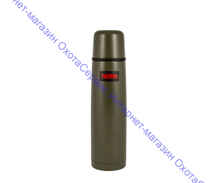 Термос для напитков THERMOS FBB-1000 AG 1L, нержавеющая сталь, клапан, крышка-чашка, Army Green, 673473