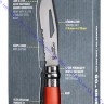 Нож Opinel серии Specialists Outdoor  №08, клинок 8,5см, нерж.сталь, рукоять-пластик, свисток, темляк, красный/серый, 001714
