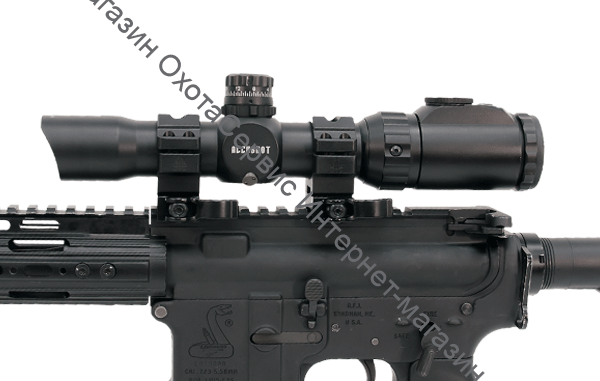 Прицел LEAPERS Accushot T8 Tactical 1-8X28, 30мм, сетка Circle Dot, подсветка IE36, кольца, SCP3-18IECDQ