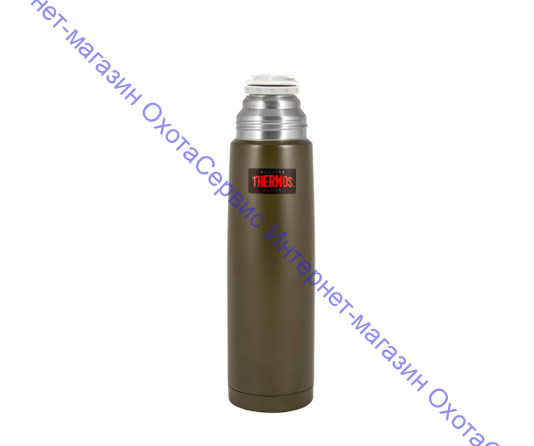 Термос для напитков THERMOS FBB-750 AG 0.75L, нержавеющая сталь, клапан, крышка-чашка, Army Green, 673466