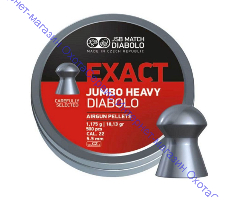 Пульки JSB Exact Jumbo Heavy кал. 5,52мм, 1,175г (500 шт./бан.), JSBJH1175