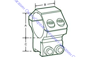 Кольца UTG AccuShot 25,4мм на призму 10-12 мм, высокие (h=21мм), RGPM-25H4