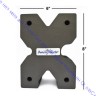 Опора Benchmaster X-образная, разные вырезы на 4 стороны, 20,3х15,2х10,1см, жесткая пена, черный, 0,18кг, BMWRXBLK