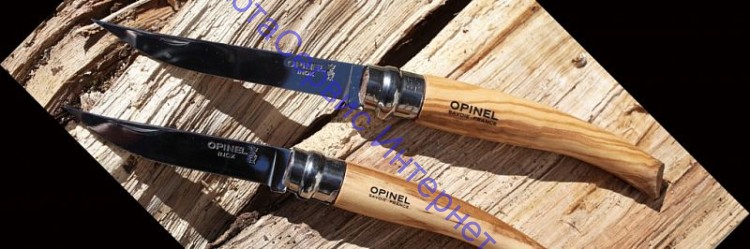 Нож Opinel серии Slim №10, филейный, клинок 10см, нержавеющая сталь, зеркальная полировка, рукоять - олива, 000645