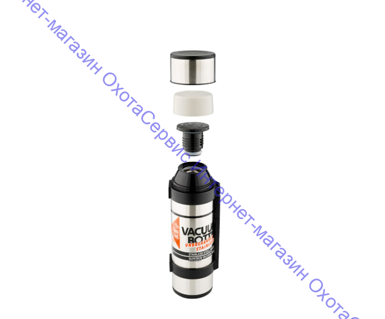 Термос для напитков THERMOS  NCB-1800 Rocket Bottle 1.8L, дополнительная чашка, складная ручка, съёмный ремень, стальной, 835680