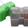 Коробочка-кейс фирмы MTM для 22 патронов 9.3x62 кал., зеленая, непрозрачная, RF22-SM-10