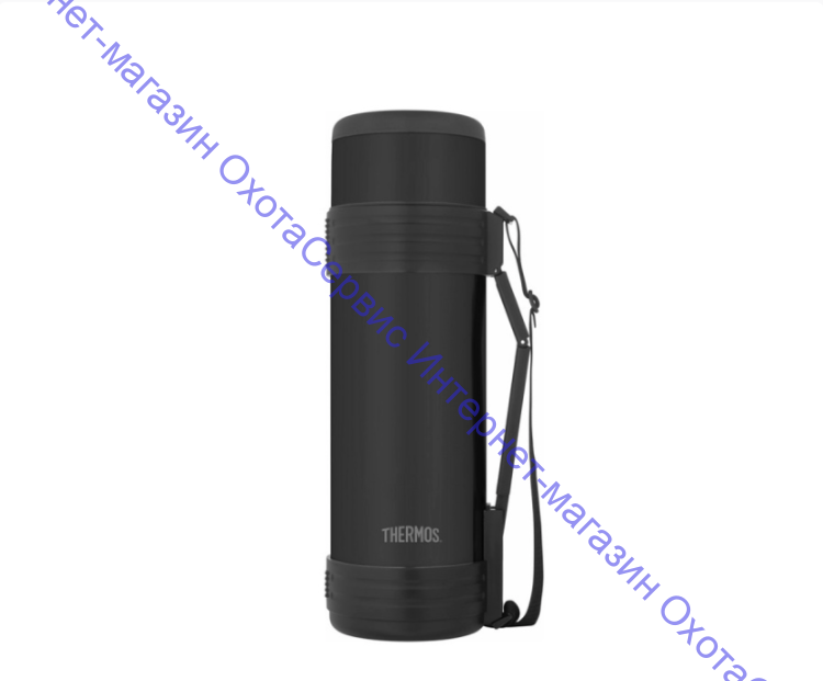 Термос для напитков THERMOS NCD-1800 SS Bottle 1.8L, нержавеющая сталь, винтовая пробка, складная ручка, цвет чёрный, 250391