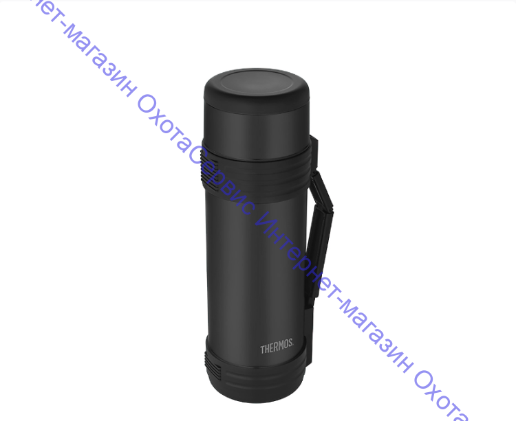 Термос для напитков THERMOS NCD-1800 SS Bottle 1.8L, нержавеющая сталь, винтовая пробка, складная ручка, цвет чёрный, 250391