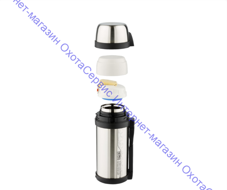 Термос  универсальный THERMOS FDH-1650 1.65L, поильник, дополнительная чашка, складная ручка, съёмный ремень, стальной, 923646