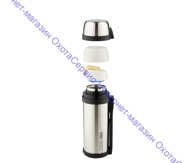 Термос  универсальный THERMOS FDH-2005 2.0L, поильник, дополнительная чашка, складная ручка, съёмный ремень, стальной, 923653