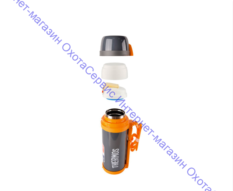 Термос  универсальный THERMOS FDH-2005 Grey 2.0L, поильник, дополнительная чашка, складная ручка, съёмный ремень, серый, 387769