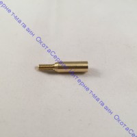 Переходник Dewey, латунь, мама/мама, резьбы дюймовые 5/40 на 8/32 к шомполам Dewey, ЧИСТОGUN, 17A