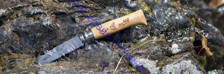 Нож Opinel серии Tradition Animalia №08, клинок 8,5см, нерж.сталь, рукоять-дуб, рис.-форель, 001625