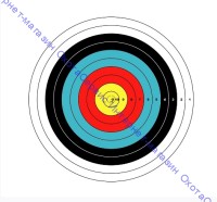 Мишень лучная 40 см - 10 колец, МЛ 40