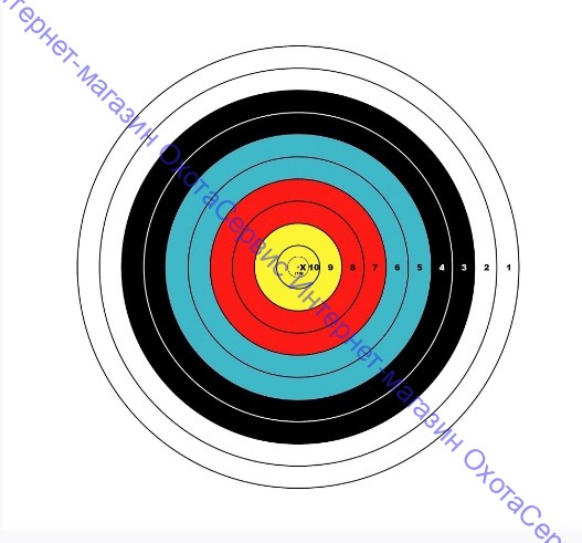 Мишень лучная 40 см - 10 колец, МЛ 40