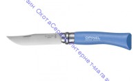 Нож Opinel серии Tradition Colored №07, клинок 8см, нерж.сталь, рукоять-граб, цвет голубой, 001424