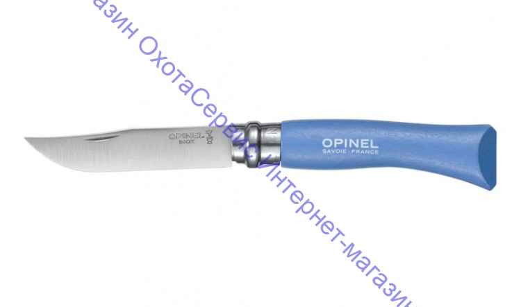 Нож Opinel серии Tradition Colored №07, клинок 8см, нерж.сталь, рукоять-граб, цвет голубой, 001424