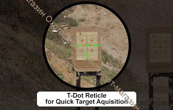 Коллиматор LEAPERS 1х38, T-dot 4MOA, подсветка R/G, закрытый, быстросъемный, совместим с увеличителем, SCP-TDTDQ