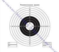 Мишень для пневматики 25 м чёрно-белая, 25ЧБ