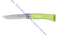 Нож Opinel серии Tradition Colored №07, клинок 8см, нерж.сталь, рукоять-граб, цвет зеленый, 001425
