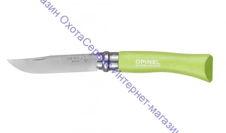 Нож Opinel серии Tradition Colored №07, клинок 8см, нерж.сталь, рукоять-граб, цвет зеленый, 001425