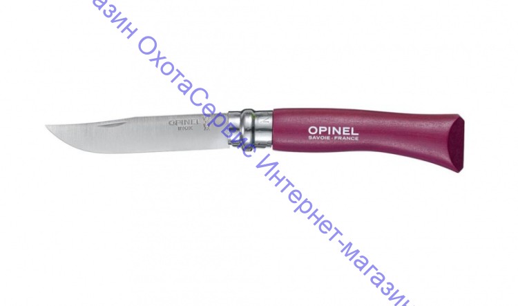 Нож Opinel серии Tradition Colored №07, клинок 8см, нерж.сталь, рукоять-граб, цвет фиолетовый, 001427