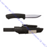 Нож Morakniv Bushcraft Survival Black Ultimate Knife, огниво и точилка, нержавеющая сталь, клинок 109мм, чёрный, 11835