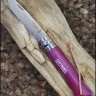 Нож Opinel серии Tradition Colored №07, клинок 8см, нерж.сталь, рукоять-граб, цвет фиолетовый, темляк, 001444