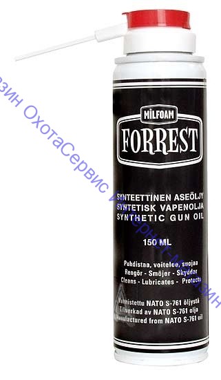 Масло FORREST Synthetic для оружия, 100% синтетическое, для чистки, защиты и смазки оружия, 150мл, аэрозоль, 503600Q