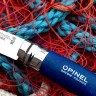 Нож Opinel серии Tradition Colored №08, клинок 8,5см, нерж.сталь, рукоять-граб, цвет синий, темляк, чехол, 001891