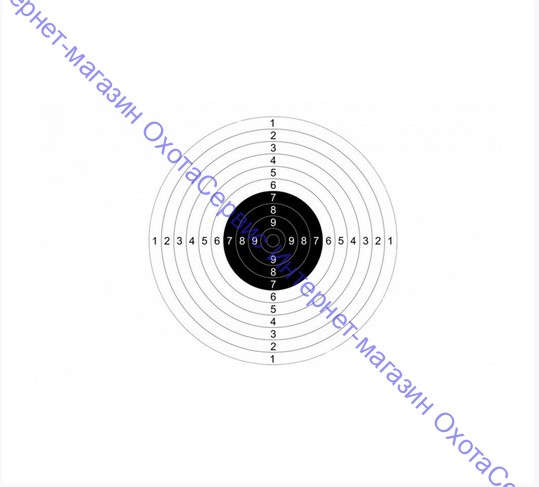 Мишень №9 для пневматических пистолетов 10 м, М№9п