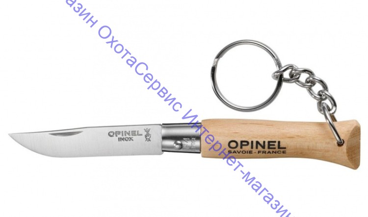 Нож Opinel серии Tradition Keyring №04, брелок, клинок 5см, нерж.сталь, бук, кольцо для ключей, 000081