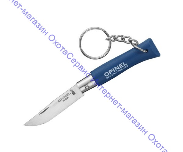 Нож Opinel серии Tradition Keyring №04, брелок, клинок 5см, нерж.сталь, граб, синий, кольцо для ключей, 002269