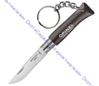 Нож Opinel серии Tradition Keyring №04, брелок, клинок 5см, нерж.сталь, граб, черный, кольцо для ключей, 002268