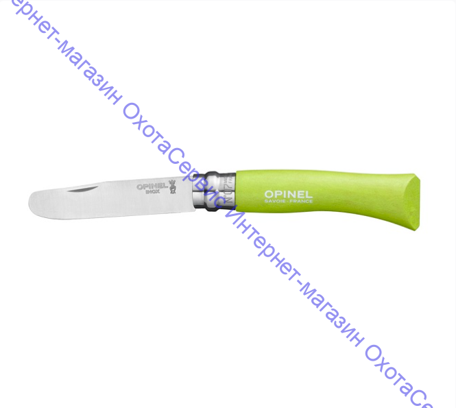 Нож Opinel серии MyFirstOpinel №07, клинок 8см, нерж.сталь, рукоять-граб, цвет-зеленый, 001700