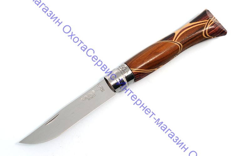 Нож Opinel серии Tradition Luxury №06 Chaperon, клинок 7см, нерж.сталь, зеркальная полировка, африканское дерево, 001400