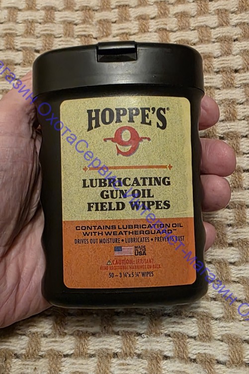 Салфетки для чистки и смазки Hoppe's Lubricating Gun Oil Field Wipes, 1631