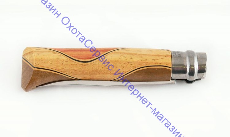 Нож Opinel серии Tradition Luxury №08 Chaperon, клинок 8,5см, нерж.сталь, зеркальная полировка, африканское дерево, 001399