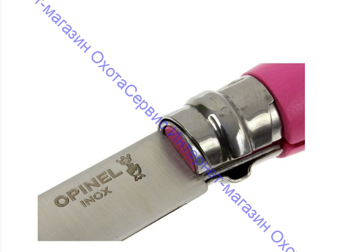 Нож Opinel серии MyFirstOpinel №07, клинок 8см, нерж.сталь, рукоять-граб, цвет-фуксия, 001699