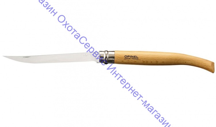 Нож Opinel серии Slim №15, филейный, клинок 15см, нержавеющая сталь, матовая полировка, рукоять - бук,  000519