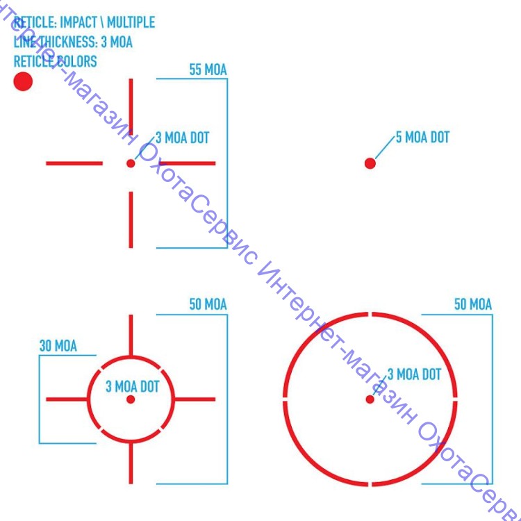 Коллиматор Firefield Impact XL панорамный, на Weaver/Picatinny, окно 33х24, 4 марки, 5 ур. яркости, алюминий, 159 г, FF26024