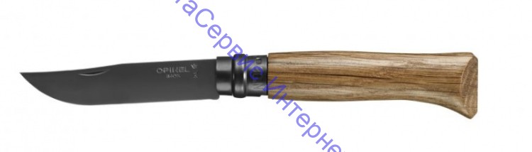 Нож Opinel серии Tradition Luxury №08, клинок 8,5см, нерж.сталь, черное PVD покрытие, дуб, 002172