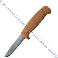 Нож Morakniv Floating Knife SRT Safe, плавающий, серейтор, без острия, нержавеющая сталь, 94мм, сигнальный оранжевый, 13131