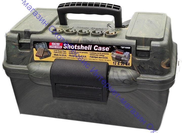 Кейс фирмы MTM SF-100D-09 Deluxe Shotshell Case для 100 патронов 12-20 калибра, SF-100D-09