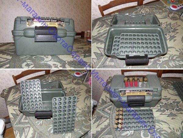 Кейс фирмы MTM SF-100D-09 Deluxe Shotshell Case для 100 патронов 12-20 калибра, SF-100D-09