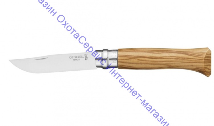 Нож Opinel серии Tradition Luxury №08, клинок 8,5см, нерж.сталь, рукоять-олива, карт.коробка, 002020